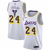 Lakers 24 Kobe Bryant White Nike Swingman Jersey Dyin,baseball caps,new era cap wholesale,wholesale hats